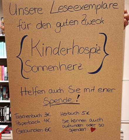 Spendenaufruf Benefizaktion dreesen-lesen für Kinderhospiz Sonnenherz