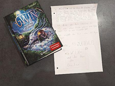 Testleserin Leni 10 J Rezension zu "GWIN und das Herz des Drachen"